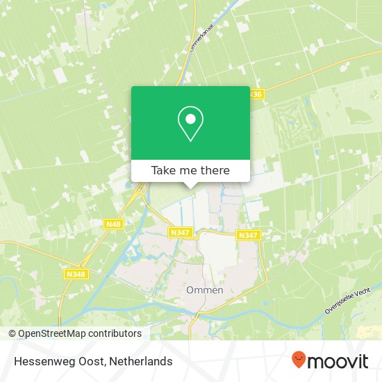 Hessenweg Oost, 7731 TE Ommen kaart