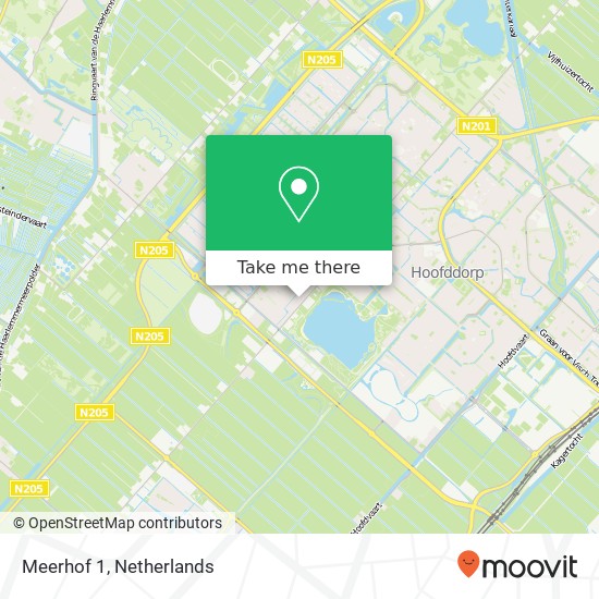 Meerhof 1, 2134 BT Hoofddorp kaart