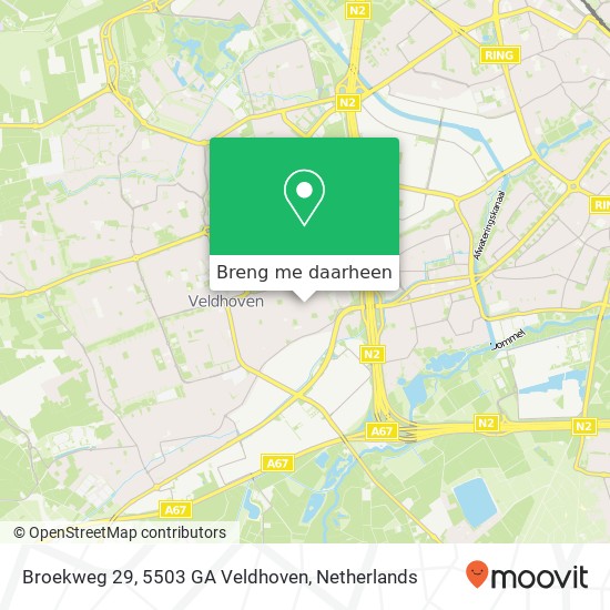 Broekweg 29, 5503 GA Veldhoven kaart