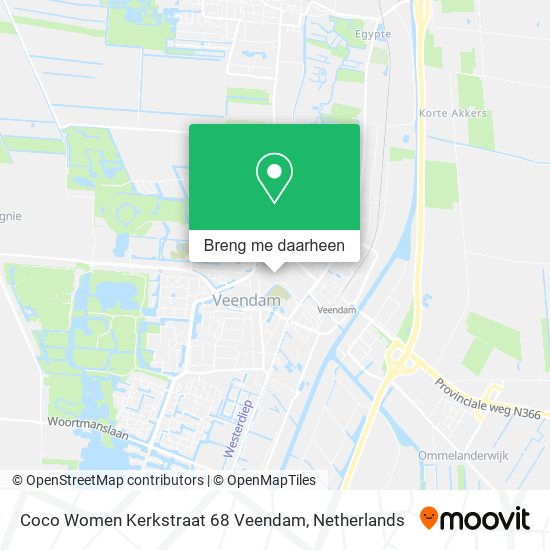 Coco Women Kerkstraat 68 Veendam kaart