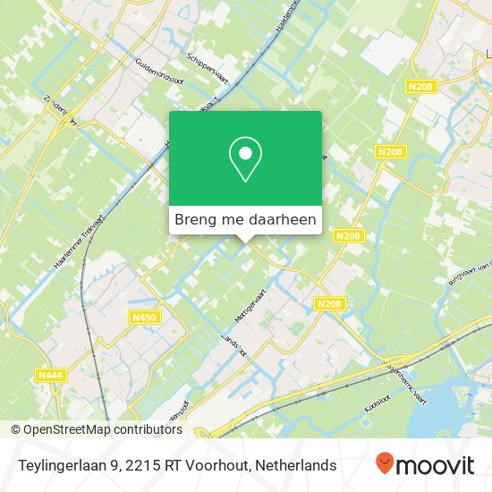 Teylingerlaan 9, 2215 RT Voorhout kaart