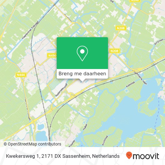 Kwekersweg 1, 2171 DX Sassenheim kaart