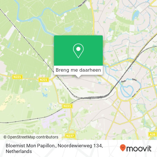 Bloemist Mon Papillon., Noordewierweg 134 kaart