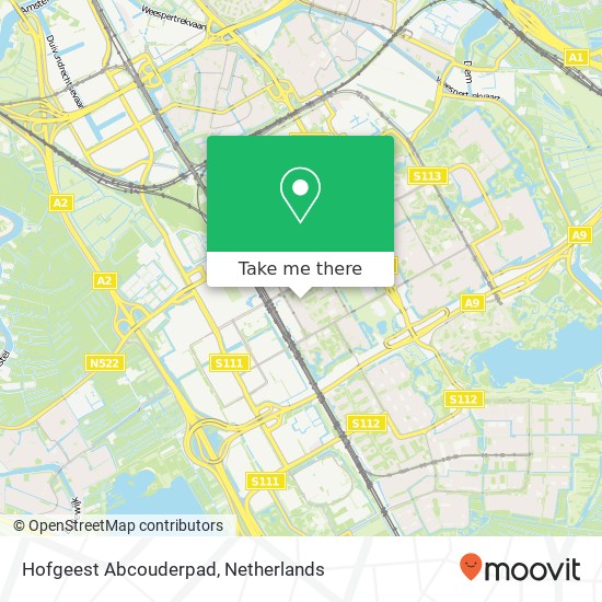 Hofgeest Abcouderpad, 1102 Amsterdam kaart