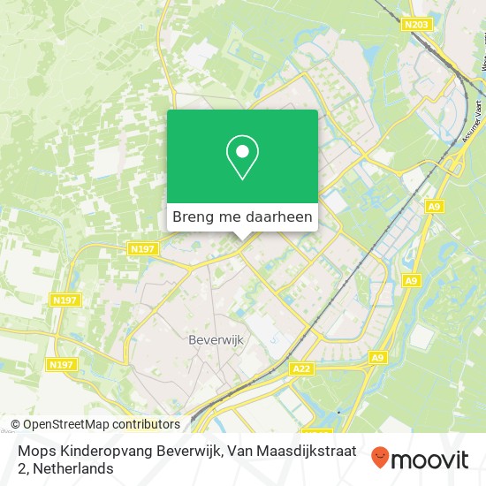 Mops Kinderopvang Beverwijk, Van Maasdijkstraat 2 kaart