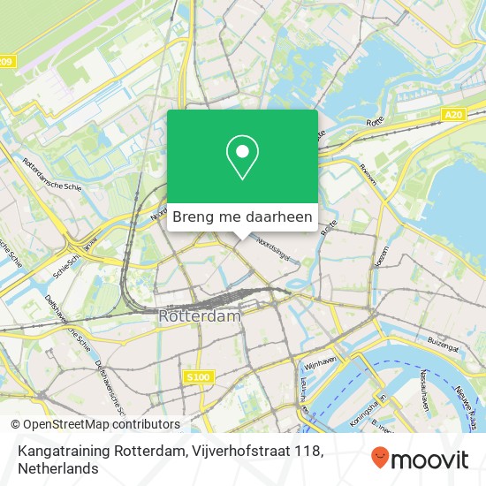 Kangatraining Rotterdam, Vijverhofstraat 118 kaart