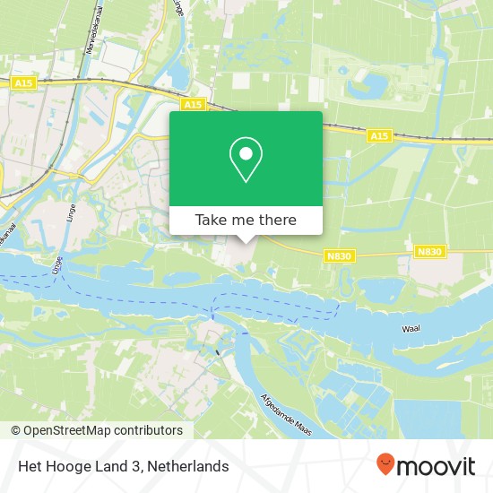 Het Hooge Land 3, 4213 DA Dalem kaart