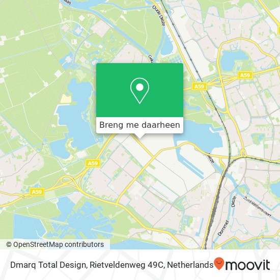 Dmarq Total Design, Rietveldenweg 49C kaart
