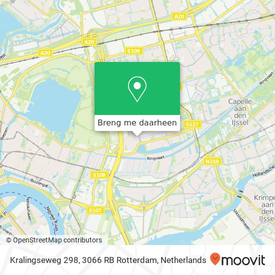 Kralingseweg 298, 3066 RB Rotterdam kaart