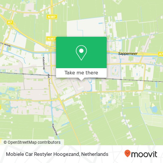 Mobiele Car Restyler Hoogezand, Boomgaard 50 kaart