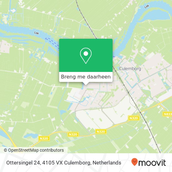 Ottersingel 24, 4105 VX Culemborg kaart