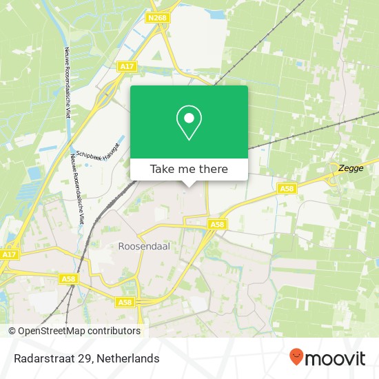 Radarstraat 29, 4702 RA Roosendaal kaart