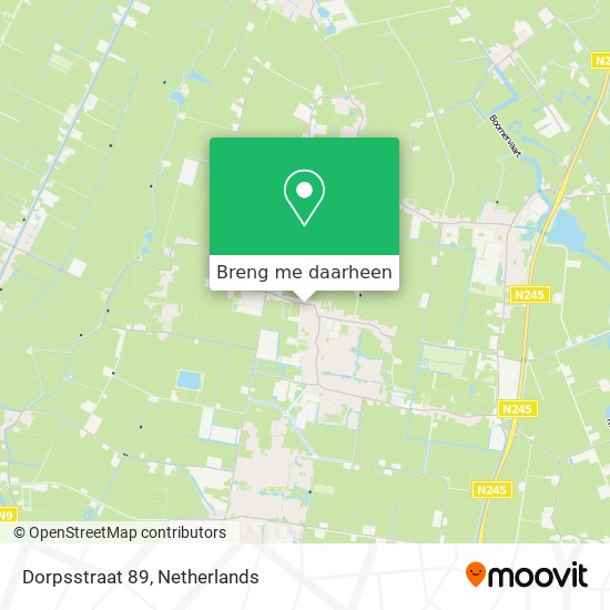 Dorpsstraat 89 kaart