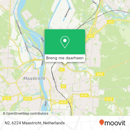 N2, 6224 Maastricht kaart