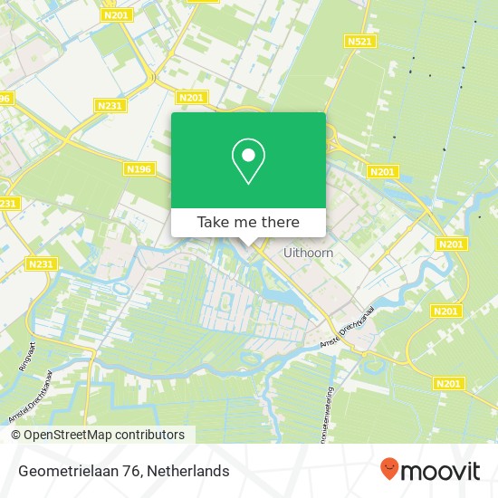 Geometrielaan 76, 1421 LD Uithoorn kaart