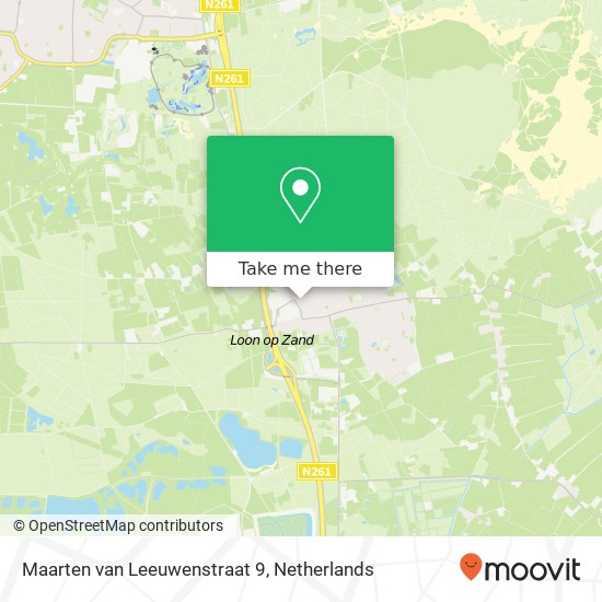 Maarten van Leeuwenstraat 9, 5175 EW Loon op Zand kaart