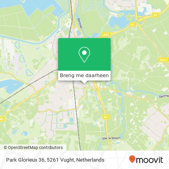 Park Glorieux 36, 5261 Vught kaart