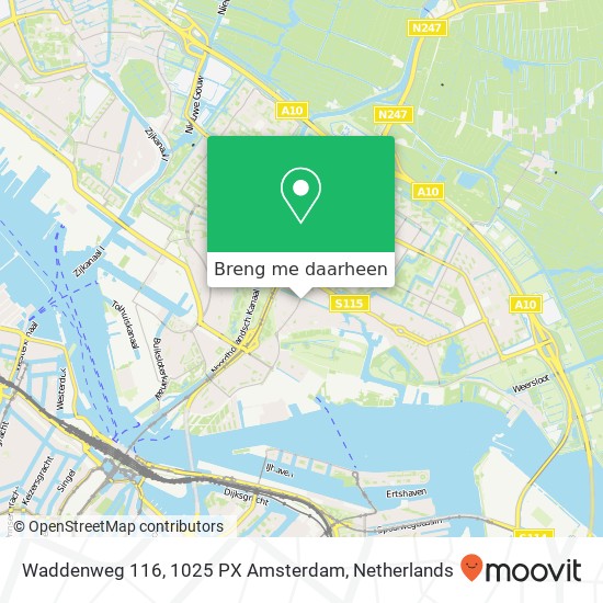 Waddenweg 116, 1025 PX Amsterdam kaart