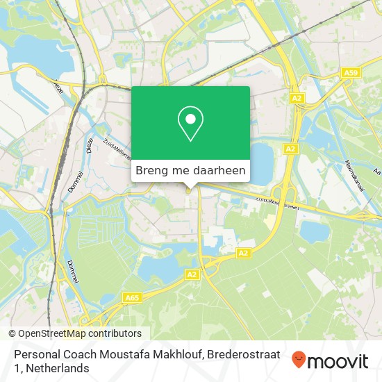 Personal Coach Moustafa Makhlouf, Brederostraat 1 kaart