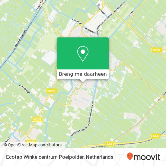 Ecotap Winkelcentrum Poelpolder kaart