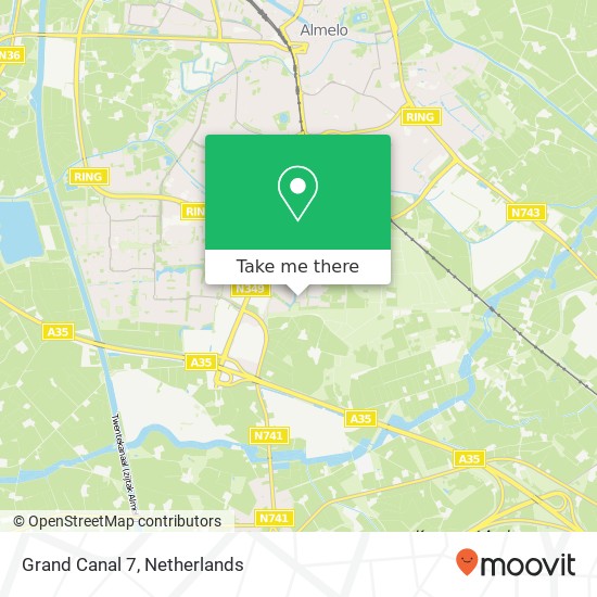 Grand Canal 7, 7609 ZA Almelo kaart