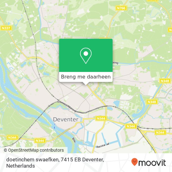 doetinchem swaefken, 7415 EB Deventer kaart