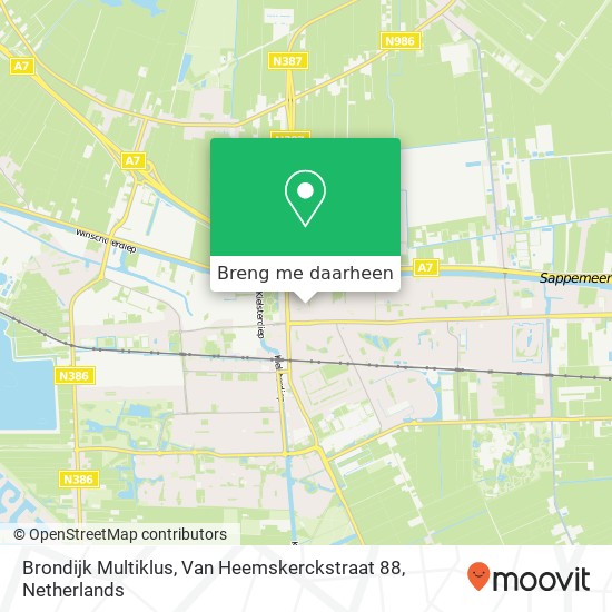 Brondijk Multiklus, Van Heemskerckstraat 88 kaart