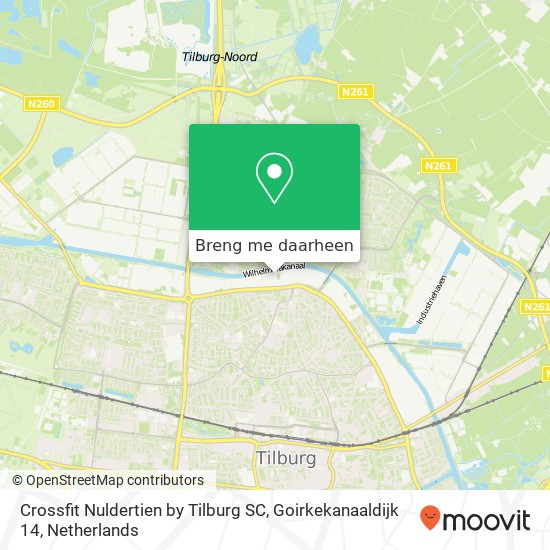Crossfit Nuldertien by Tilburg SC, Goirkekanaaldijk 14 kaart