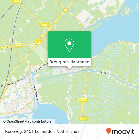 Kerkweg, 2451 Leimuiden kaart