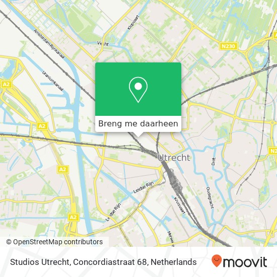 Studios Utrecht, Concordiastraat 68 kaart