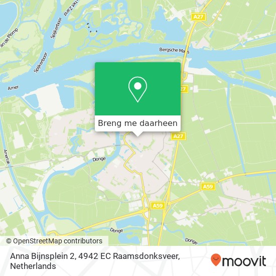 Anna Bijnsplein 2, 4942 EC Raamsdonksveer kaart