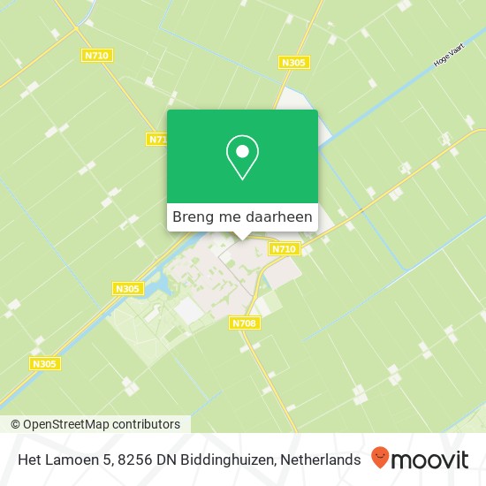 Het Lamoen 5, 8256 DN Biddinghuizen kaart