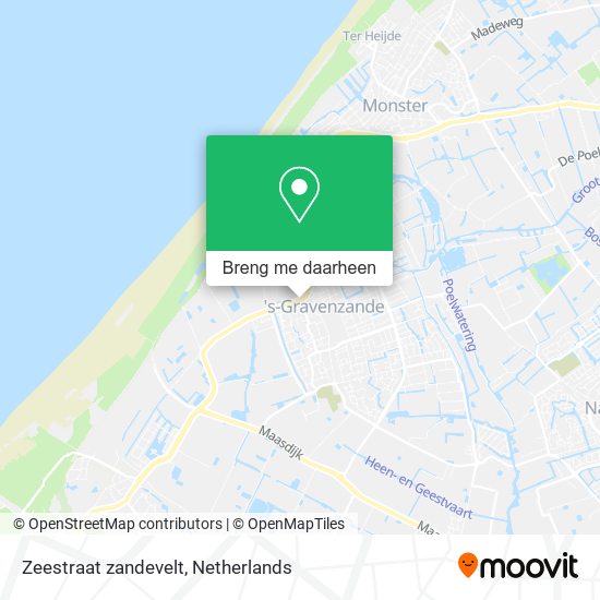 Zeestraat zandevelt kaart