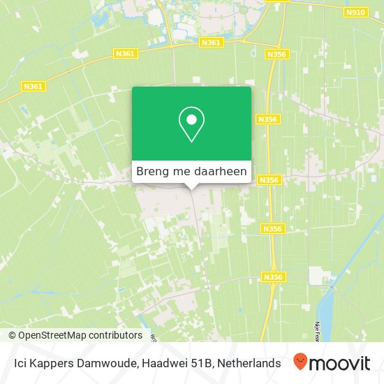 Ici Kappers Damwoude, Haadwei 51B kaart