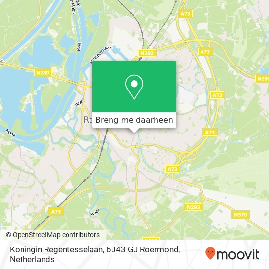 Koningin Regentesselaan, 6043 GJ Roermond kaart