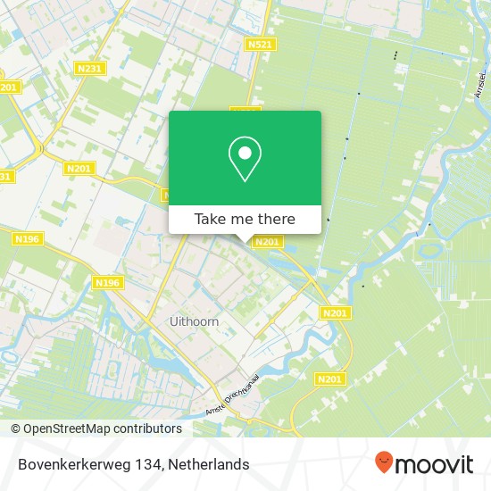 Bovenkerkerweg 134, 1188 XJ Amstelveen kaart