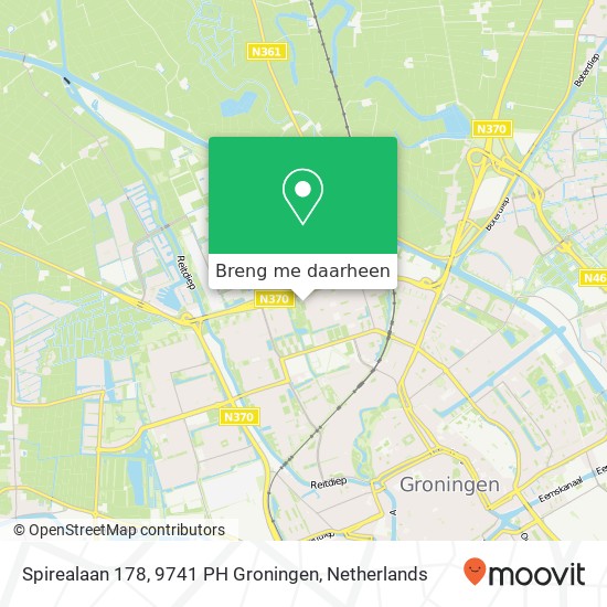 Spirealaan 178, 9741 PH Groningen kaart