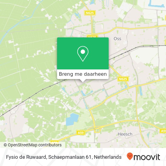 Fysio de Ruwaard, Schaepmanlaan 61 kaart