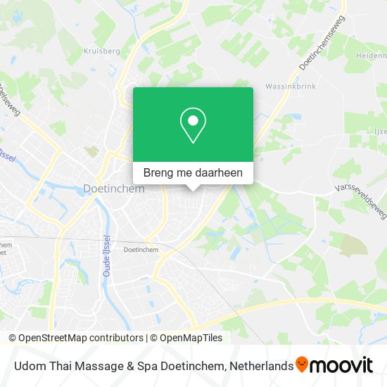Udom Thai Massage & Spa Doetinchem kaart