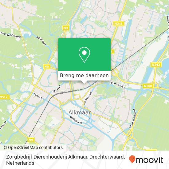 Zorgbedrijf Dierenhouderij Alkmaar, Drechterwaard kaart