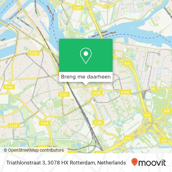 Triathlonstraat 3, 3078 HX Rotterdam kaart