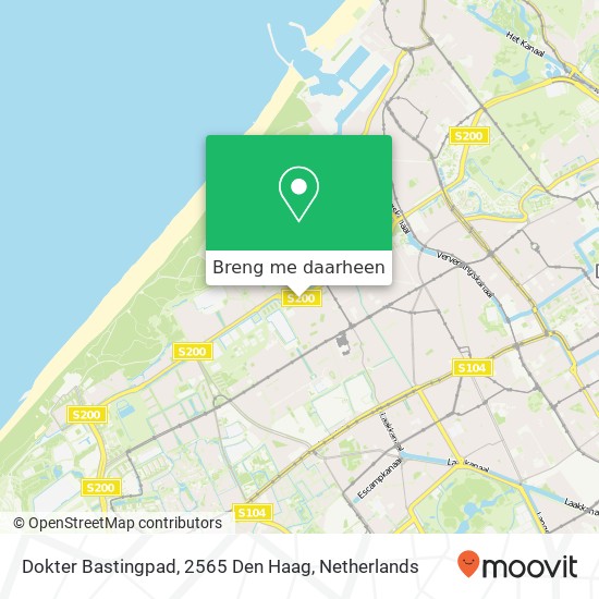 Dokter Bastingpad, 2565 Den Haag kaart