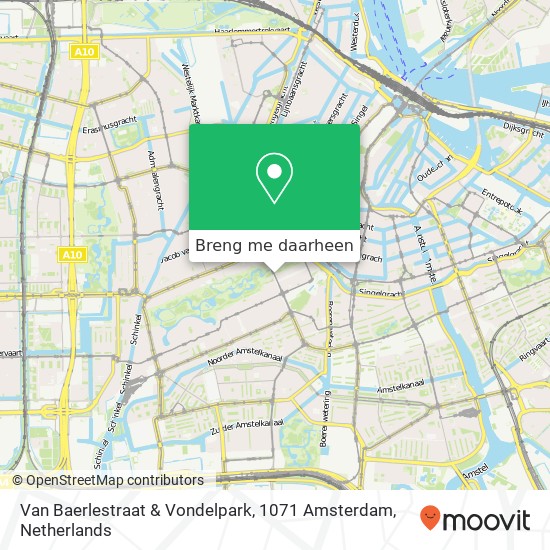 Van Baerlestraat & Vondelpark, 1071 Amsterdam kaart