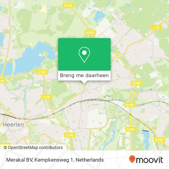 Merakal BV, Kempkensweg 1 kaart