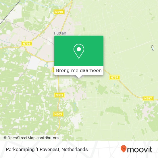 Parkcamping 't Ravenest kaart