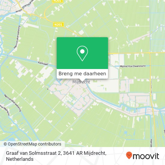 Graaf van Solmsstraat 2, 3641 AR Mijdrecht kaart