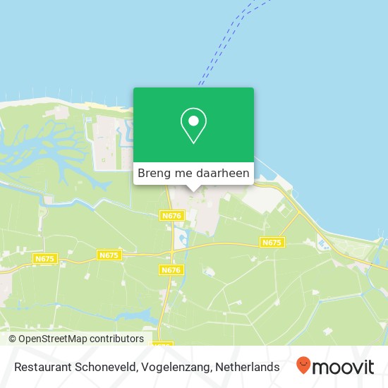 Restaurant Schoneveld, Vogelenzang kaart