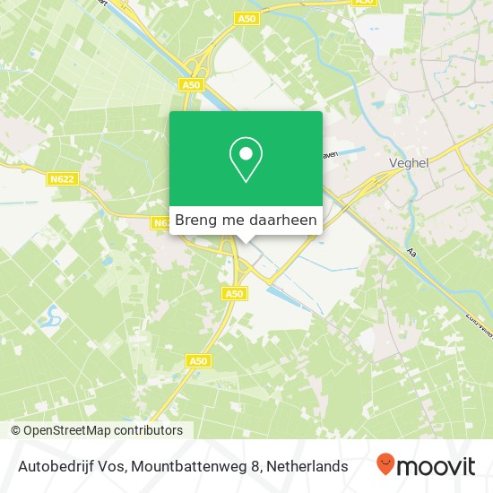 Autobedrijf Vos, Mountbattenweg 8 kaart