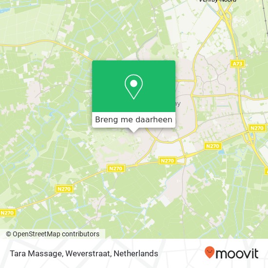 Tara Massage, Weverstraat kaart