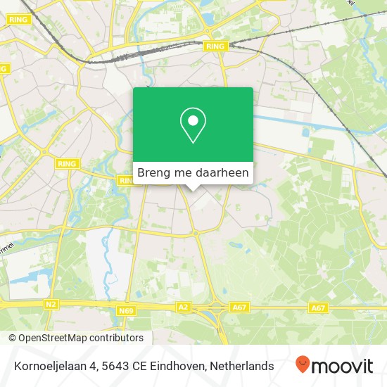 Kornoeljelaan 4, 5643 CE Eindhoven kaart